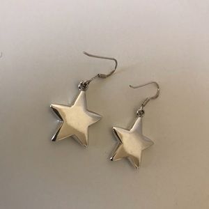 925 Silver Sterling Star Earrings